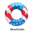 thumbnail image 3 of Independence Day Theme Swim Ring Inflatable with Handles, Extra-Thick PVC, Anti-Roll Design, Multicolor, 60/70/80/90 cm for Pool Beach, 3 of 6