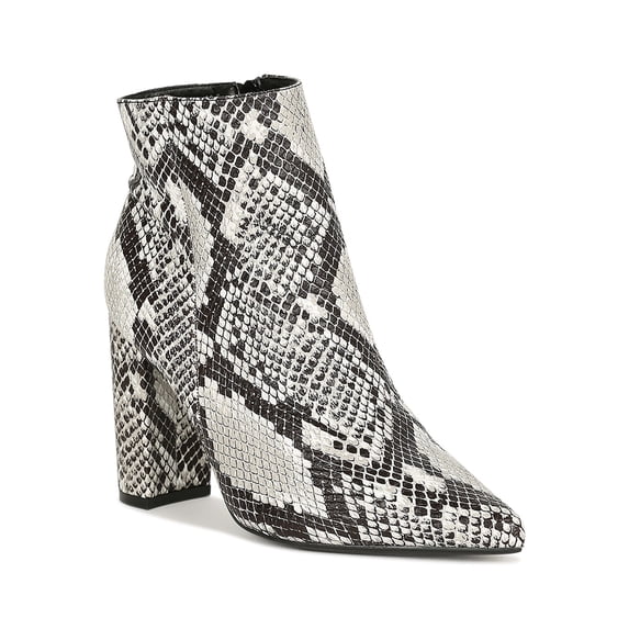 Women Pointy Toe Chunky Heeled Booties 19302