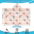 thumbnail image 2 of Light Pink Fairy Pattern Hooded Bath Towel，60"x35" for Ages 3 To 12 Kids, Quick Dry Lightweight Soft Microfiber Hood Beach Towel Cover Up for Kids, 2 of 7