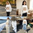 thumbnail image 5 of Frostluinai Women's Sweatshirts Thanksgiving Pullover Crew Neck Long Sleeve Graphic Pullover Casual Loose Sweat Shirt for Fall Winter, 5 of 5