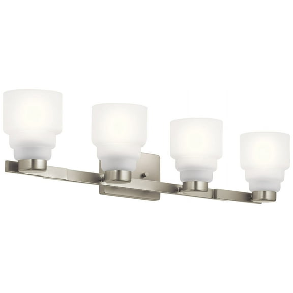 Vionnet 4-Light 34" Bathroom Vanity Light in Brushed Nickel