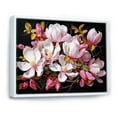 thumbnail image 2 of Designart "Magnolia Delight Pink Magnolias" Floral Floater Framed Wall Decor, 2 of 7