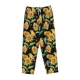 thumbnail image 6 of Uemuo Sunflowers And Bird Pattern Women's Wide Leg Palazzo Lounge Pants with Pockets Light Weight Loose Comfy Casual Pajama Pants-Large, 6 of 9