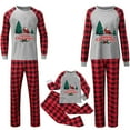 thumbnail image 5 of REORIAFEE Christmas Pajama Pants for Family 2 Piece Kids Boys Girls Loungewear Long Sleeve Top and Pant Plaid Soft Lightweight Sleepwear Gray 0-15T, 5 of 5