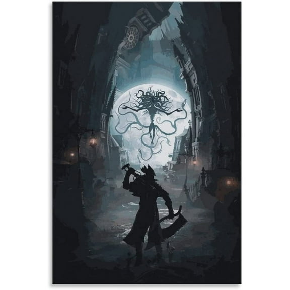 Bloodborne Poster Canvas Wall Art Painting Posters Decoration Room Decor Unframe 12x18inch(30x45cm)