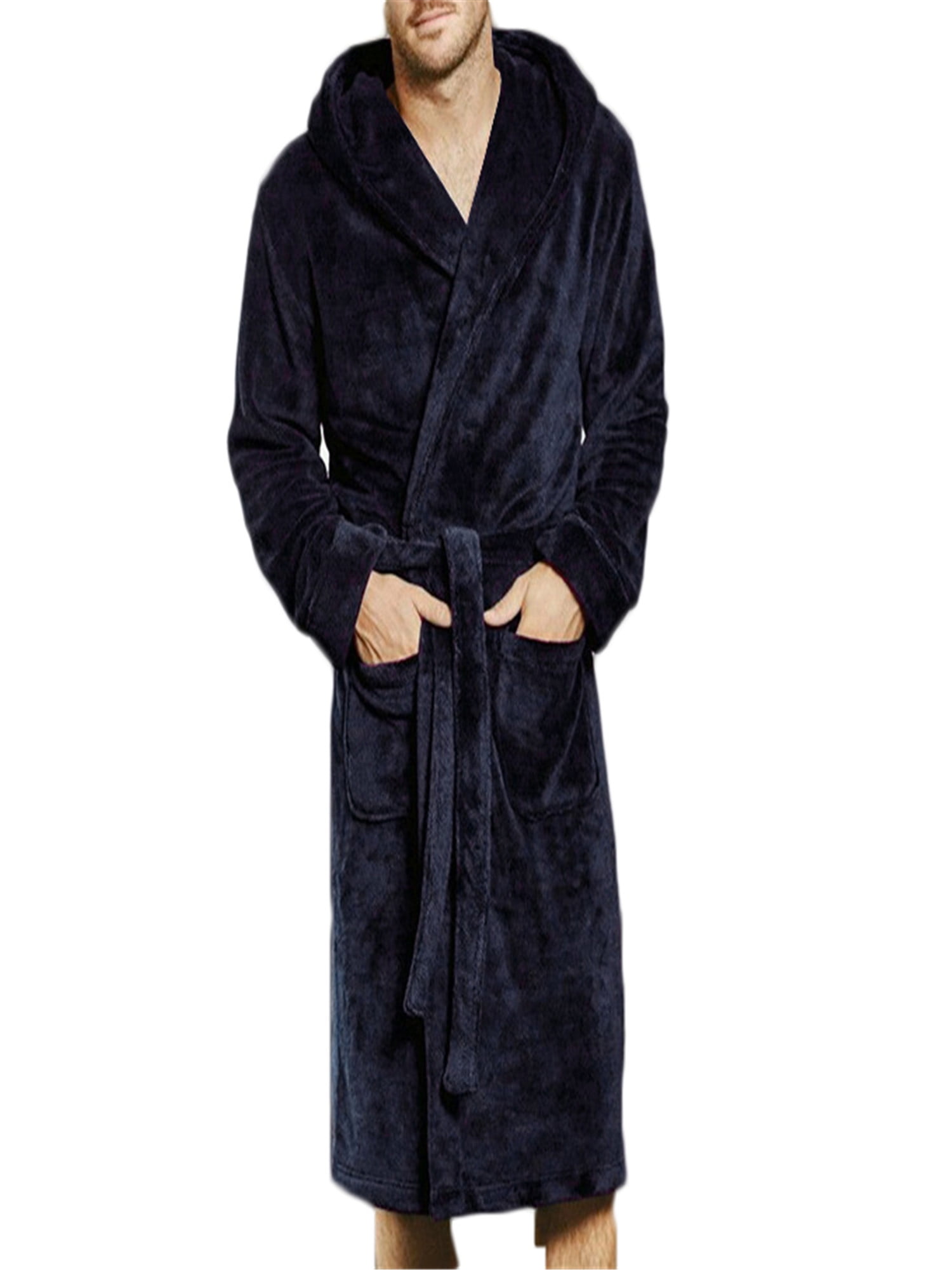 FINELOOK Men´s Robes Fleece Bathrobe Pajamas Plus Sizes - Walmart.com