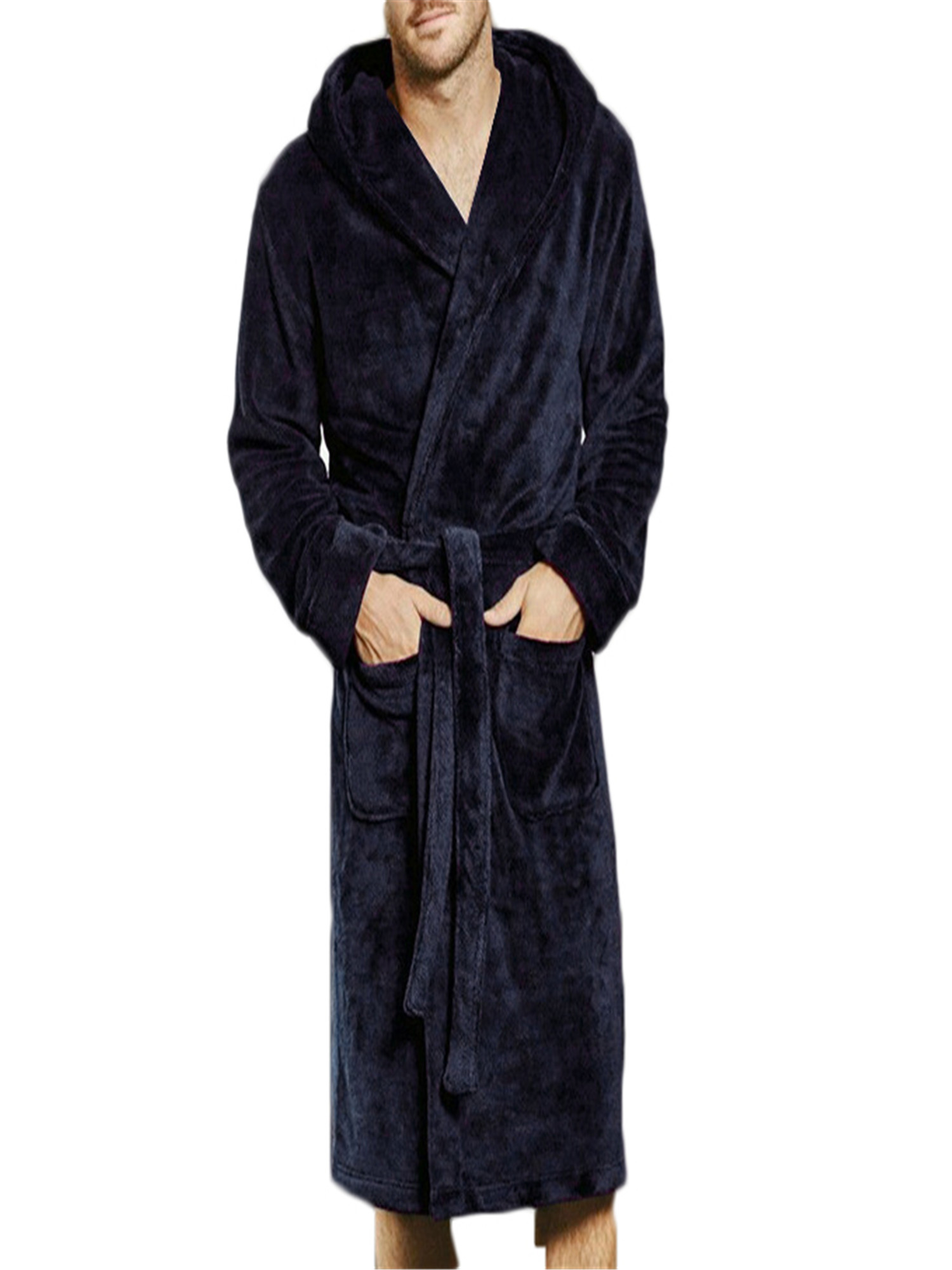 FINELOOK Men´s Robes Fleece Bathrobe Pajamas Plus Sizes