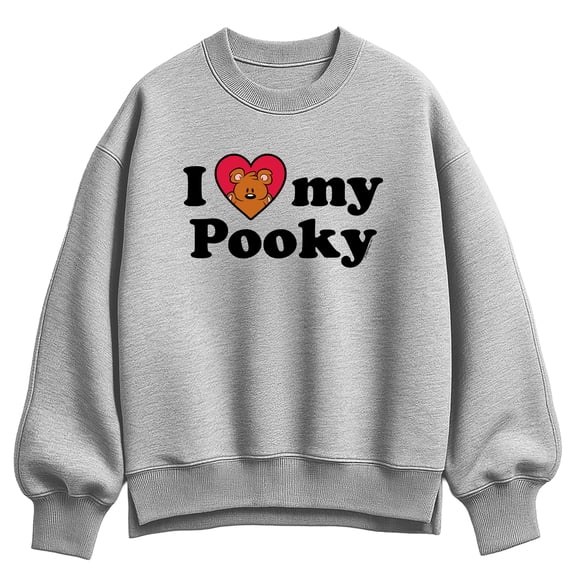 Garfield - Love My Pooky - Women's Oversized Fleece Crew Sweatshirt