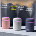 thumbnail image 3 of Mini humidificador portátil, colorido, niebla fría, alimentado por USB. Perfecto para recámara, oficina y coche (300 ml, rosa), 3 of 5
