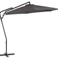 thumbnail image 3 of CorLiving Solward 10ft Tilting Cantilever Patio Umbrella with Steel Frame and 6 Support Arms, Grey, 3 of 7