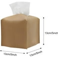thumbnail image 2 of Tissue Box Cover, Modern PU Leather Square Tissue Box Holder for Creative Decorative, Ideal for Bathrooms/Office/Car/Dining Table, 5"X5"X5", 2 of 6