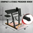 thumbnail image 4 of Syedee Preacher Curl Bench, Adjustable Seat, 2 in 1 Plate-loaded Bicep Tricep Curl Machine for Home Gym, 4 of 9