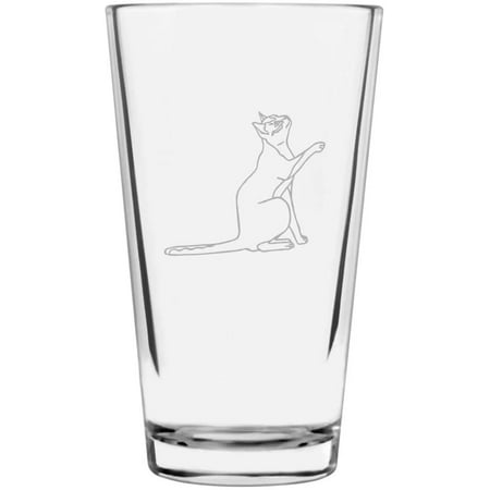 

Singapura Sitting Cat Themed Etched 16oz Libbey Pint Glass