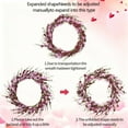 thumbnail image 4 of 14 Inch Artificial Pink Red Valentines Day Wreath, Spring Floral Front Door Wreath with Flowers, Farmhouse Hanging Decorations for Wedding Mothers Day Holiday Fireplace Wall Porch Home Decor, 4 of 6