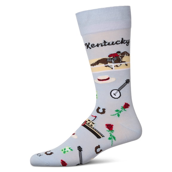 MeMoi Men's Kentucky Rayon From Bamboo Crew Socks - Mens - Male, 10-13, Skyway