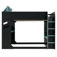 thumbnail image 4 of Harper & Bright Designs Full Size Gaming Loft Bed with Height-adjustable Desk & RGB Lights, Full Wood Loft Bed Frame with Storage Compartments & Hanging Rod, Blue, 4 of 17