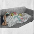 thumbnail image 6 of Tea Soft Flannel Fleece Throw Blanket, Classic Porcelain Teapots with Floral Ornamental Cups for Vintage Feminine Afternoon, Cozy Plush for Indoor and Outdoor Use, 60" x 80", Multicolor, by Ambesonne, 6 of 6