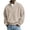 Beige#C, variant on 1/4 Zip Pullover Men Ultra Soft Fleece Sweater Pullover Pocketed Fuzzy Winter Sweatshirt Coat (2XL, White)