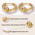 thumbnail image 5 of KeyStyle 18K Gold Plated Small Hoop Earrings Thick Huggie Earrings for Men Women Hoop Earrings Anniversary Jewelry Valentine's Day Gift for Husband Wife, 5 of 8