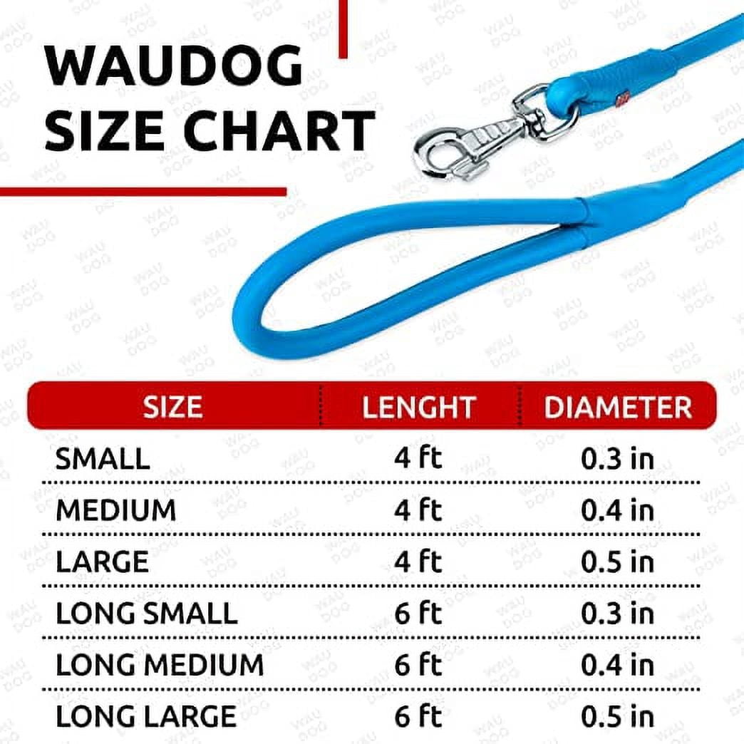 Glamour Rolled Leather Dog Leash for Small Medium and Large Dogs | Heavy Duty Strong Leather Puppy Leash for Outdoor Walking Running Training | Strong Dog Leashes for Large Breed Dogs - Blue