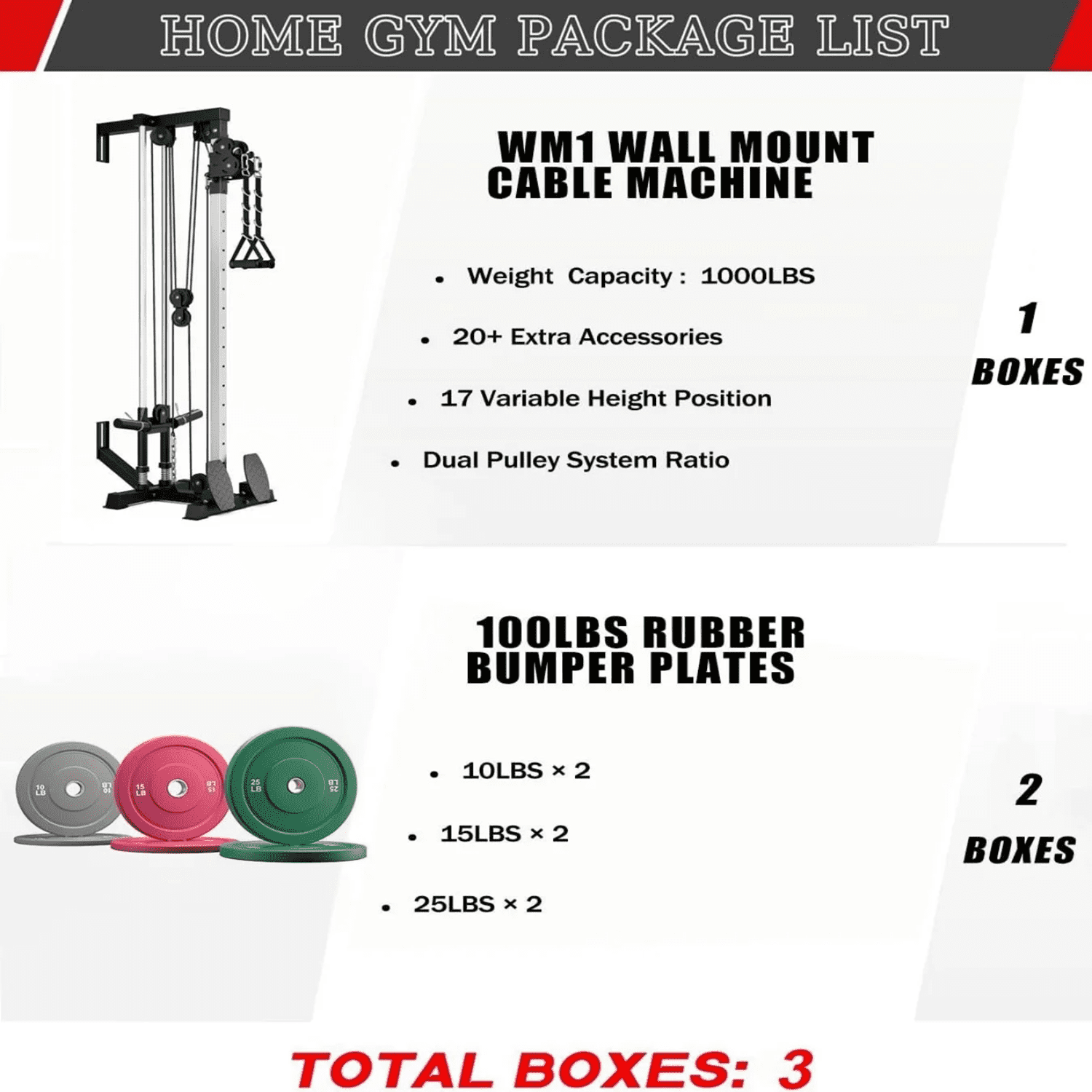 Mitonos Cable Crossover Machine, Lat Pull Down Machine with 18 Positions Dual Pulley System,  Wall Mount LAT Pull Down Machine  for Home Gym Fitness
