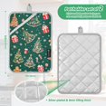 thumbnail image 6 of Yayeee Pot Holders Kitchen Heat Resistant with Pocket 7"x9.8" Cotton Oven Cooking Hot Pads, Green Christmas Gingerbread, 6 of 7