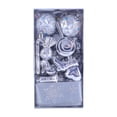 thumbnail image 4 of Conjunto de 30 adornos navideños para fiestas, año Nuevo, cumpleaños o cualquier otra ocasión. Decoraciones navideñas, recuerdos de fiesta. Plata, 4 of 8