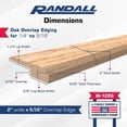 thumbnail image 4 of Overlap Edging (36" x 2" Wide x 5/16" Overlap, Red Oak), 4 of 6