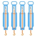 thumbnail image 1 of 4Set Spring Balance Scale Blue Plastic for Teaching Aid Measure Weight in Classroom, 1 of 8