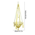 thumbnail image 1 of Cat Hammock Bed Hand Woven Bohemian Hanging Basket with Included Mounting Kit for Indoor Use, 1 of 5