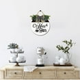 thumbnail image 3 of Eveokoki 11" Coffee Bar decor sign Rustic Farmhouse Wooden Round Retro Coffee Bar Decor Coffee Lover Coffee Station Decor Home Office Kitchen Wall Decor, 3 of 5
