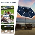 thumbnail image 4 of Autlaycil 7.5 ft Fringe Patio Umbrella with 18 LED Lights and Sturdy Ribs for Lawn, Garden, Backyard and Pool - Navy Blue, 4 of 8