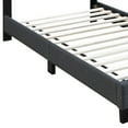 thumbnail image 4 of Benjara Twin Bed with Button Tufted Scalloped Headboard, Light Brown, 4 of 6