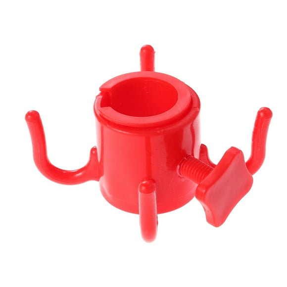 EeaseCA Crochet Suspendu pour Parasol de Plage à 4 Broches Crochet Suspendu en Plastique pour Serviettes Appareil Photo Sacs de Lunettes de Soleil pour Plage Voyages de Camping (Rouge)