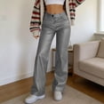 thumbnail image 3 of Leather Pants for Women 2026 Trendy Elastic High Waist Wide Straight Leg Casual Loose Leather Pants Slacks with Pockets, 3 of 8