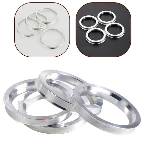 4x Auto Aluminum Hub Centric Rings 66.6mm Car Hub To 57.1mm Wheel Bore For Skoda Car Wheel Center Cap Cover Silver For Mercedes