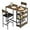 Rustic Brown, variant on Dining Bar Table Set for 2 with 3 Storage Shelves,Pub Bar Counter Table with 2 Footrest Chairs,Dining Table Set for 2,High Top Table and Chairs for 2 with Upholstered Chairs,36" Table