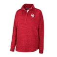 thumbnail image 2 of Women's Colosseum Crimson Oklahoma Sooners Natalie Speckled Quarter-Snap Top, 2 of 3