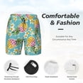 thumbnail image 5 of Haiem Cute Pineapples Mens Swim Trunks with Compression Liner 2 in 1 Swimming Shorts Stretch Swimwear Quick Dry,Board Shorts-3X-Large, 5 of 9