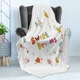 thumbnail image 4 of Saying Soft Flannel Fleece Throw Blanket, Doodle Stars Box Crescent Moon Heart and Toys Colorful Sleep Themed Image, Cozy Plush for Indoor and Outdoor Use, 60" x 80", Multicolor, by Ambesonne, 4 of 5