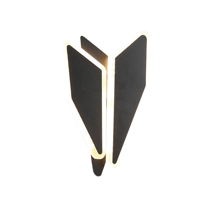 Lámpara de pared LED, aplique de pared interior para sala de estar, decoración del hogar Escudo negro