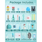 Doctor Kit for Kids Realistic, 36PCS Kids Doctor Kit Wooden, Doctor Pretend Playset