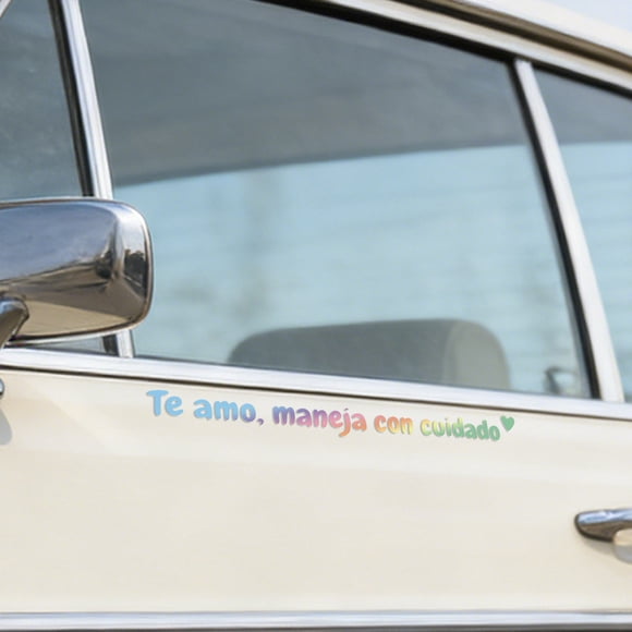 Pegatina española de calcomanía I Love You Drive impermeable para coche, portátil, cuaderno, ventana – regalo inspirador para seres queridos