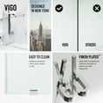thumbnail image 4 of VIGO Elan 56 to 60 in. W x 74 in. H Frameless Sliding Shower Door in Chrome with 3/8 in. (10 mm) Clear Glass, 4 of 15