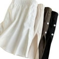 thumbnail image 5 of Womens Pleated Mini Skirt Shirt Extension - High Waist A-Line Design - Polyester Spandex Blend - M-XXL Sizes - Casual Party Wear, 5 of 7