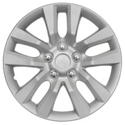 BDK Hubcaps 16 inch Wheel Covers, Set of 4, Snap-on, Chrome Silver