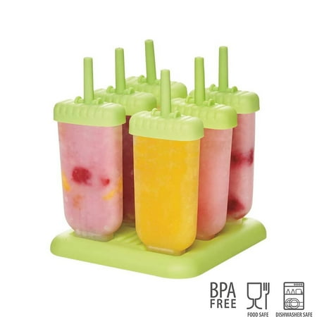 

Popsicle Molds Set - 6 Pack Popsicle Mold BPA Free Ice Pop Mold Ice Popsicles Maker Fun for Kids and Adults