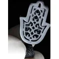 thumbnail image 3 of Men's 4.50Ct Round Cut Lab Created Black Diamond Hamsa Pendant 14K Black Gold Plated, 3 of 3