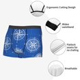 thumbnail image 3 of Kdxio Men's Boxer Briefs with Compass Print - Comfortable and Breathable Underwear for Everyday Wear, 3 of 5
