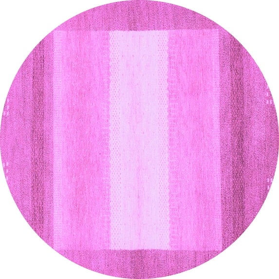 Ahgly Company Indoor Round Abstract Purple Modern Area Rugs, 4' Round